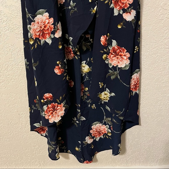 By & By women’s floral print off the shoulder high low hem bubble crepe dress, 0 - Picture 8 of 11